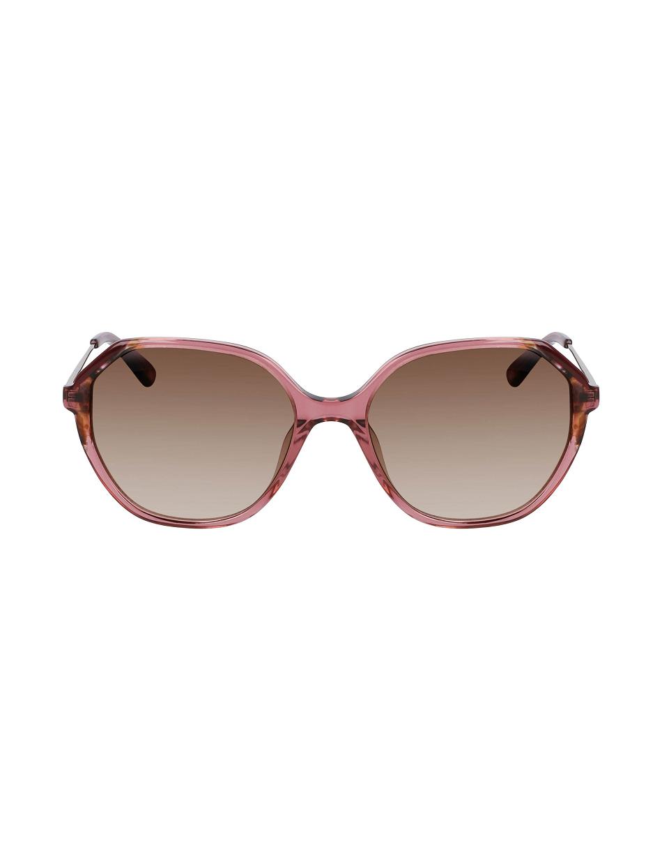 Burgundy Anne Klein Geometric Sunglasses Oversized | ANZDF80759