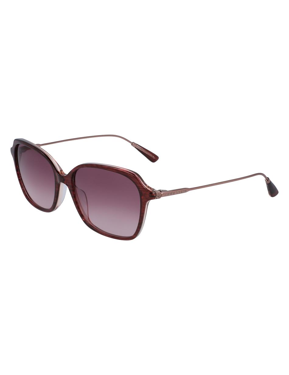 Burgundy Anne Klein Rounded Square Sunglasses Narrow Size | NZNEJ47796