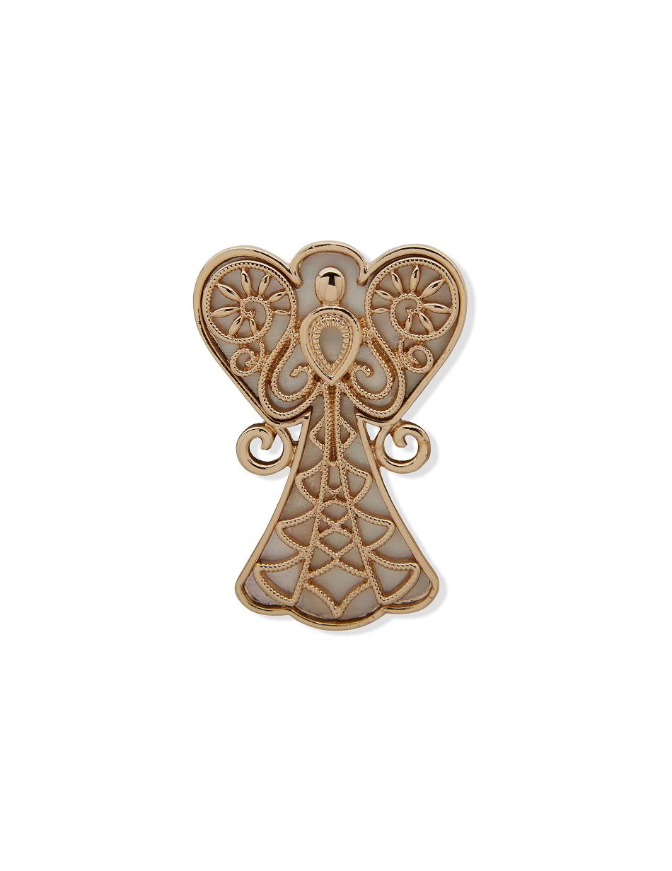 Gold Anne Klein Angel Mother of Pearl Pin in Gift Box Brooches | MNZHR16303