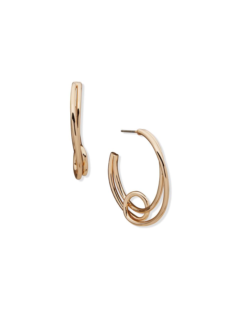 Gold Anne Klein C Hoop Pierced Earrings | BNZSD39826