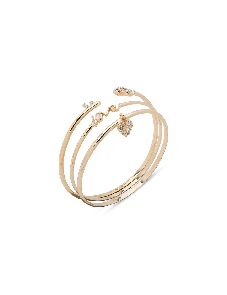 Gold Anne Klein Love&Heart Bangle Set Bracelet | MNZFT47873