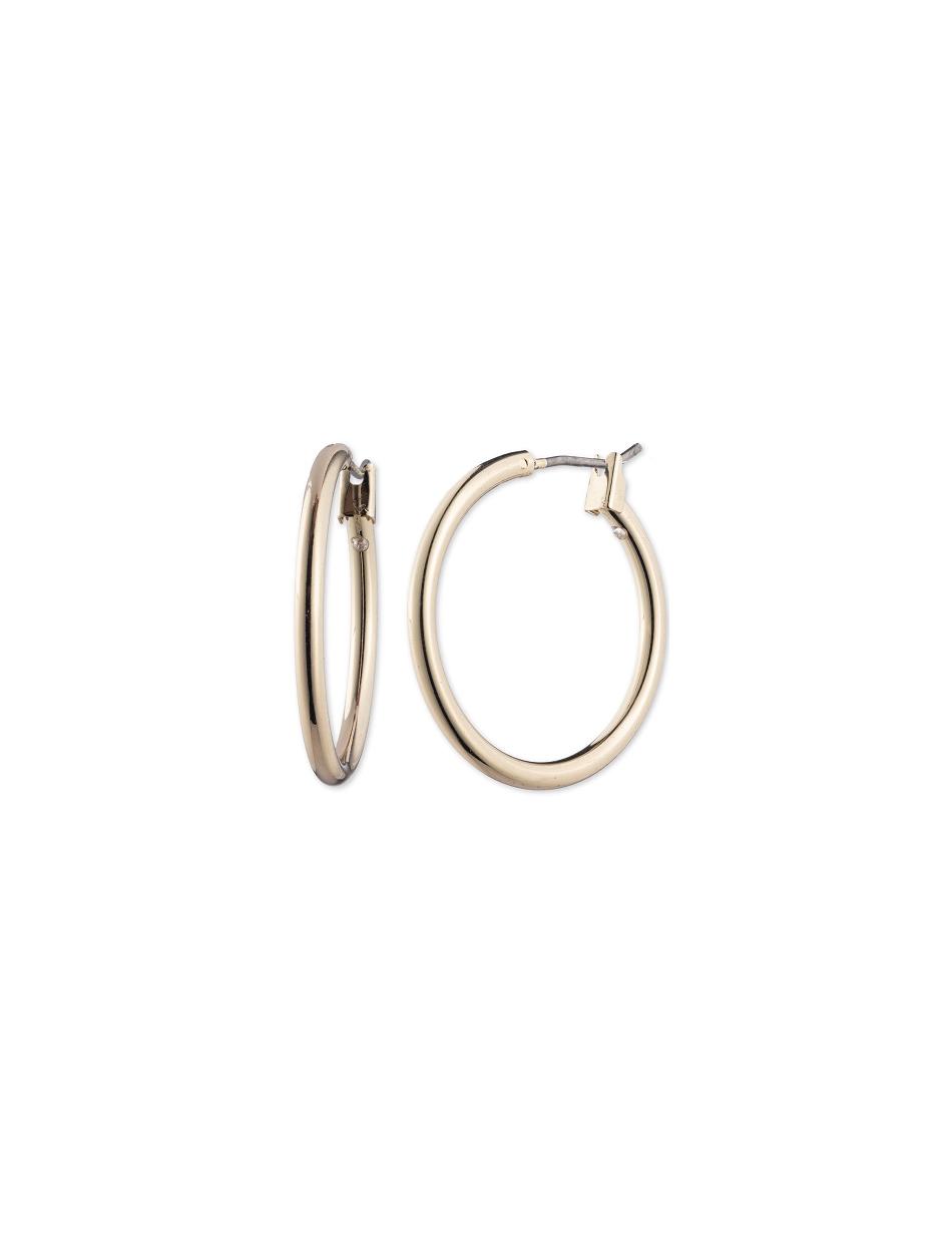 Gold Anne Klein Medium Gold-Tone Hoop Earrings | QNZUV21556