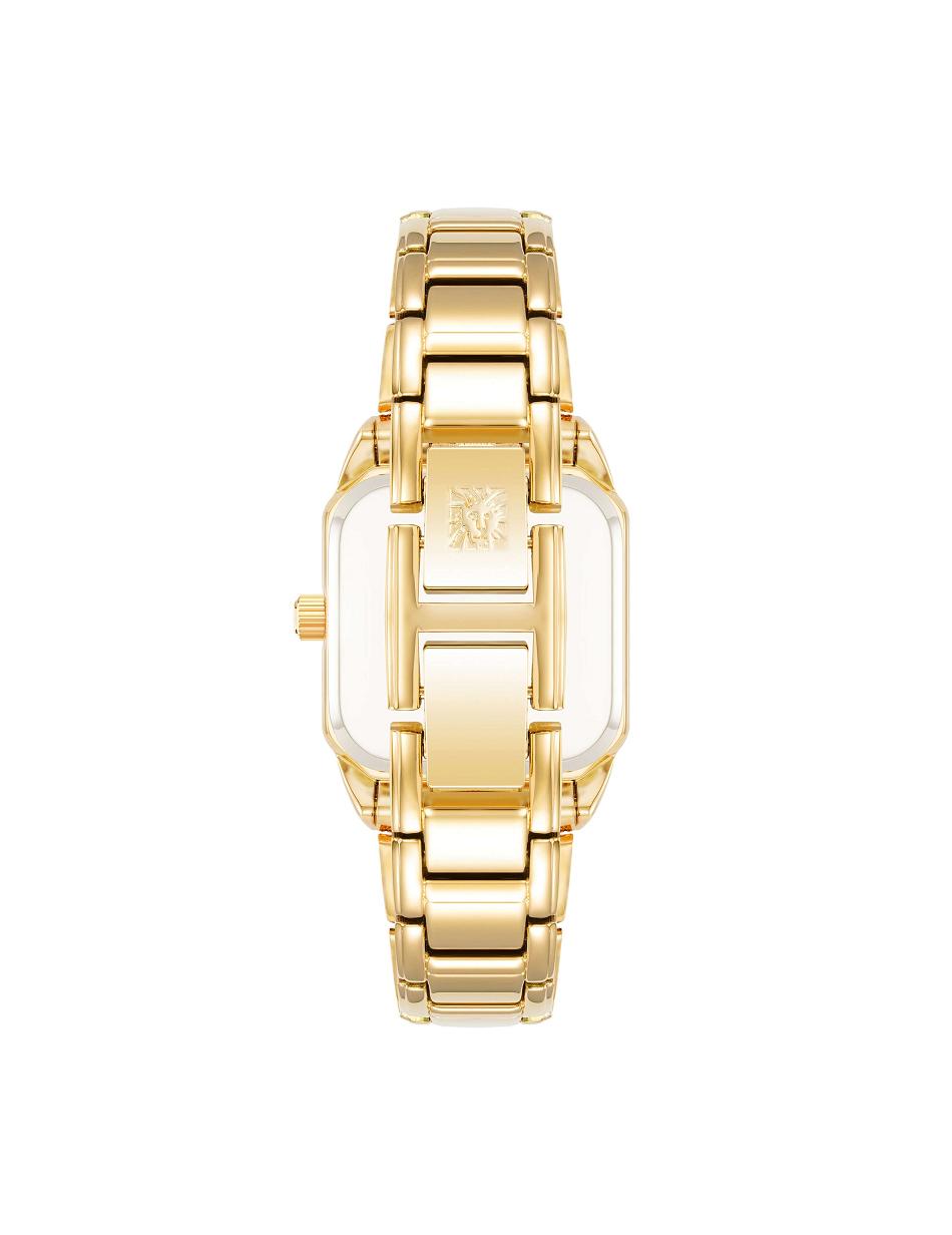 Gold Anne Klein Modern Square Case Watch Metals | NZJVR78749