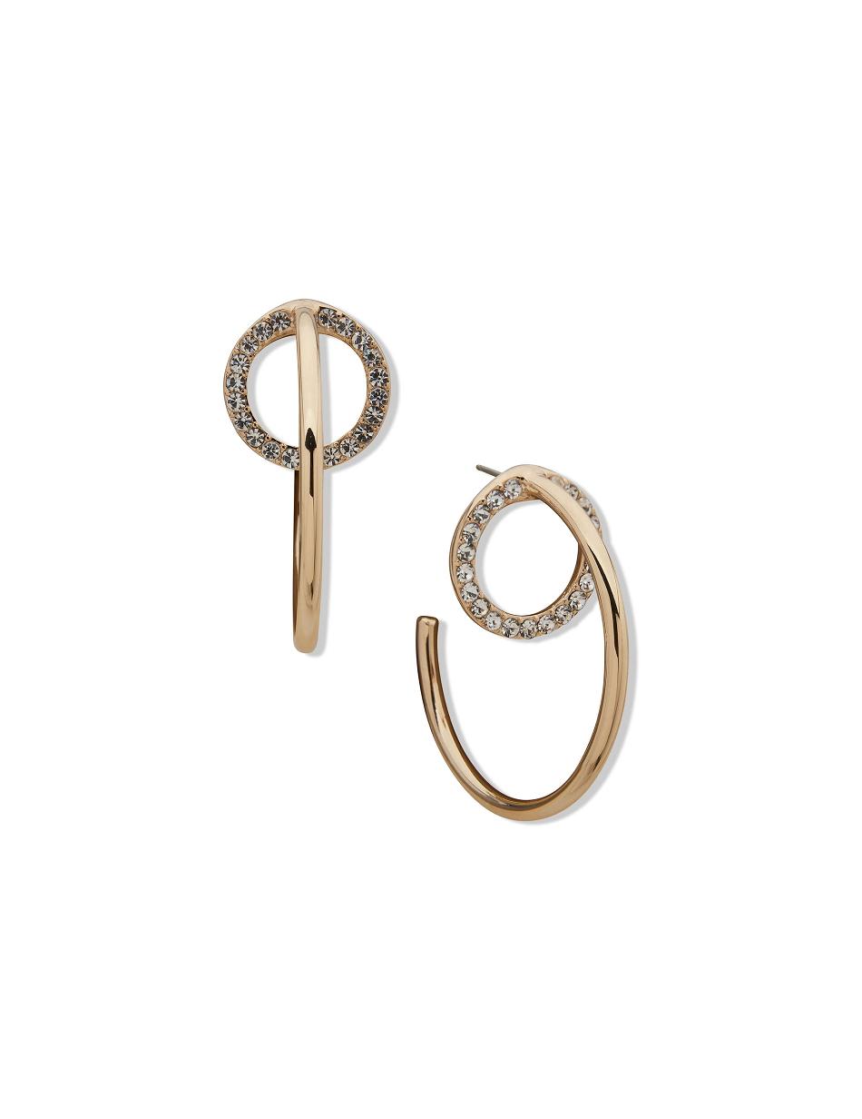 Gold Anne Klein Orbital C Hoop Earring Earrings | NZZDE16545