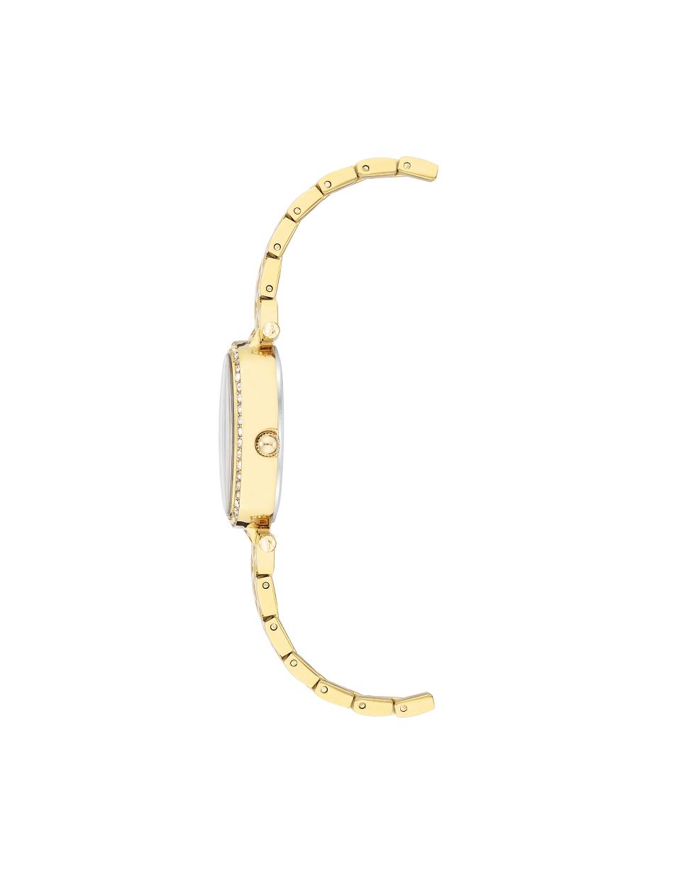 Gold Anne Klein Oval Watch and Bracelet Set with Premium Crystals Metals | NZIIZ36468