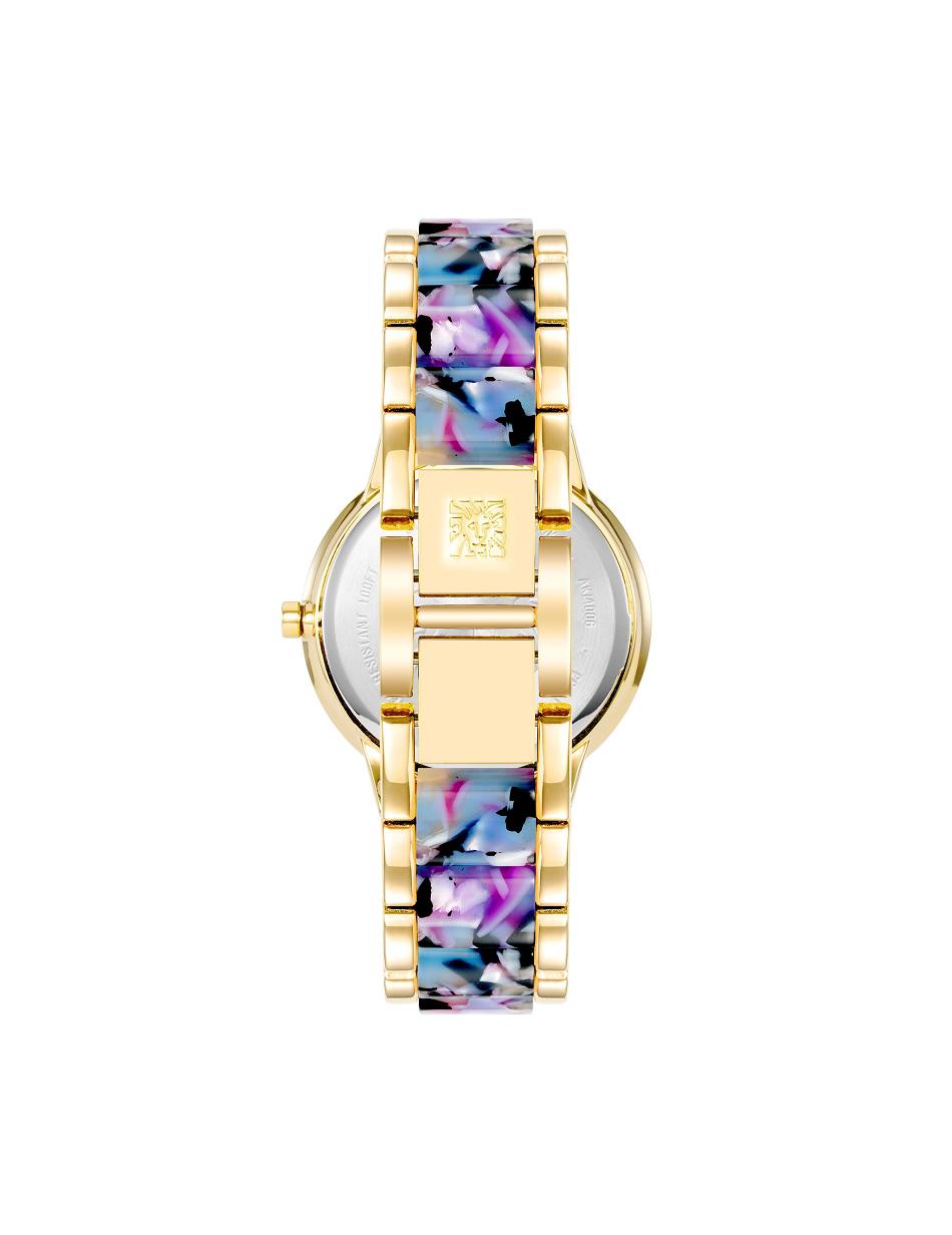 Gold Anne Klein Patterned Mother of Pearl Dial Watch Metals | PNZQX66471