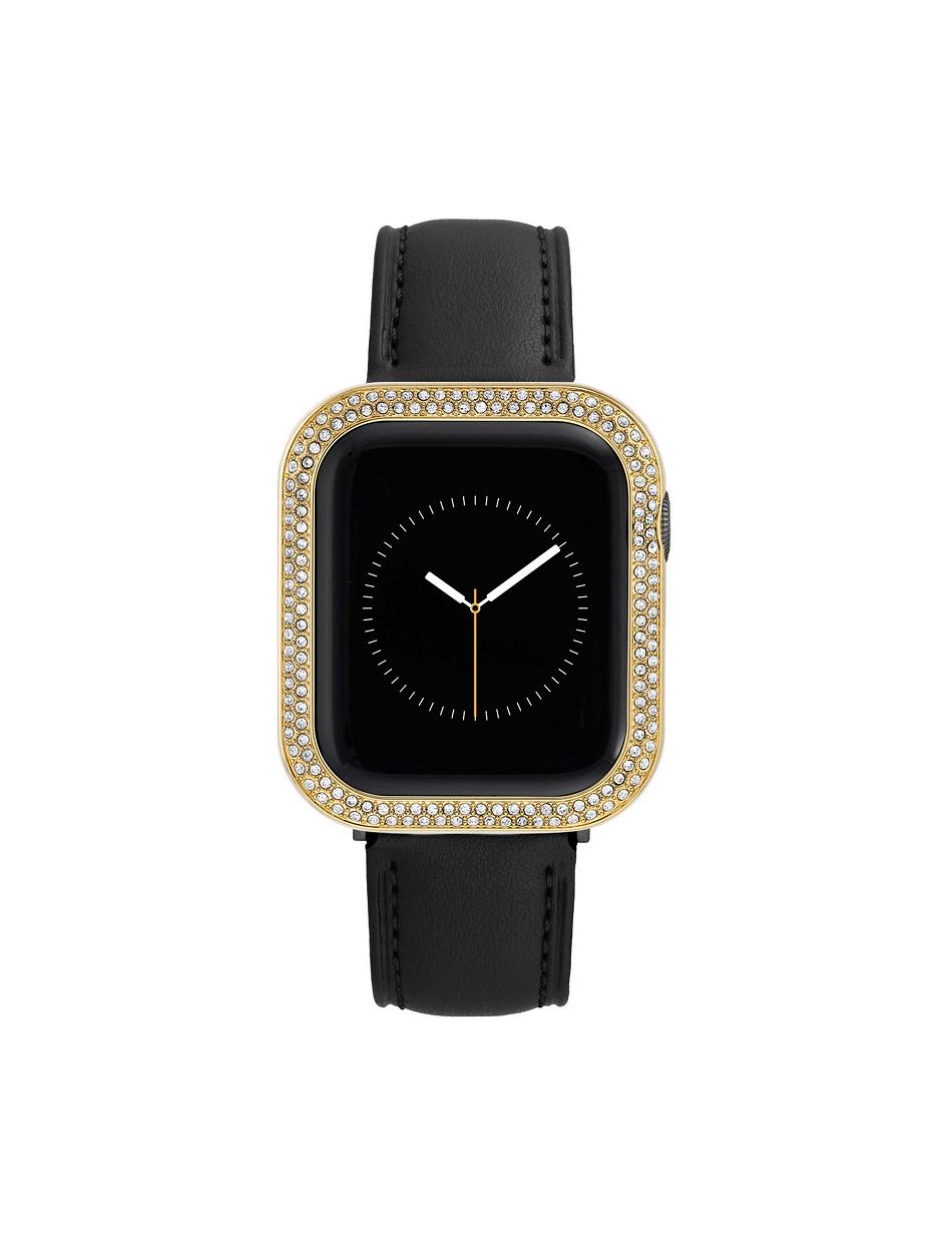 Gold Anne Klein Premium Crystals Protective Case Cover for Apple Watch® Metals | BNZSO90517