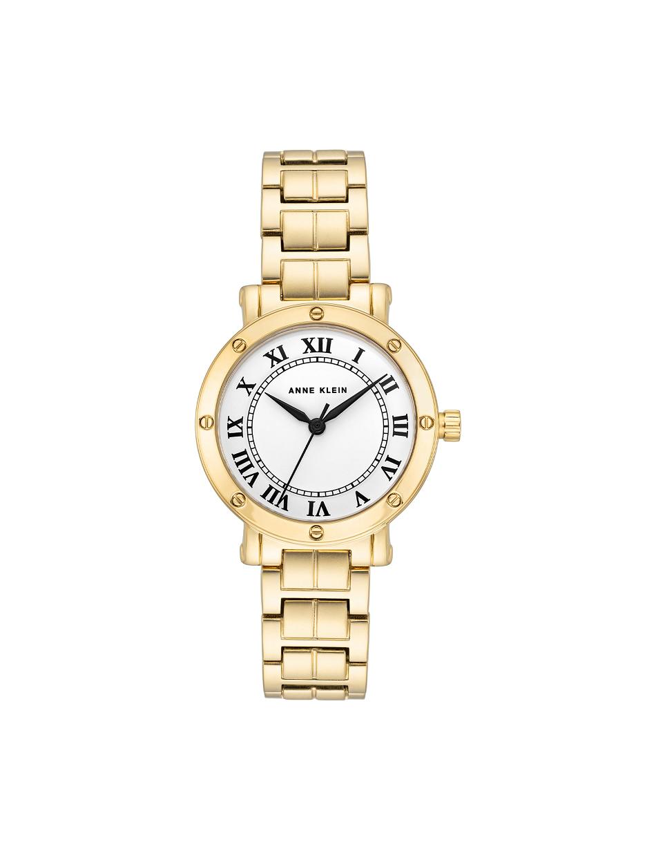 Gold Anne Klein Roman Numeral Dial Bracelet Watch Metals | NZJBT19596