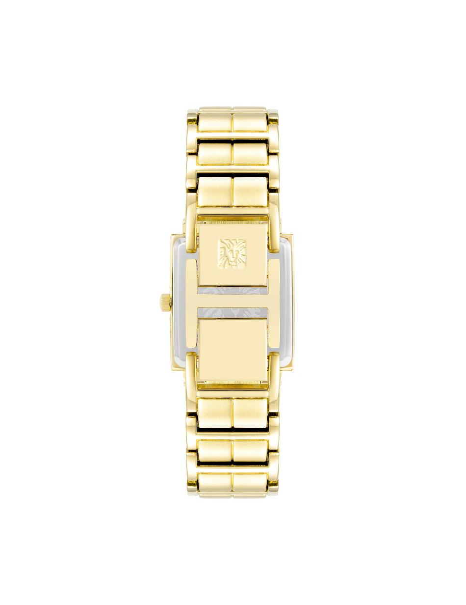 Gold Anne Klein Square Crystal Accented Dial Watch Metals | QNZUV35631