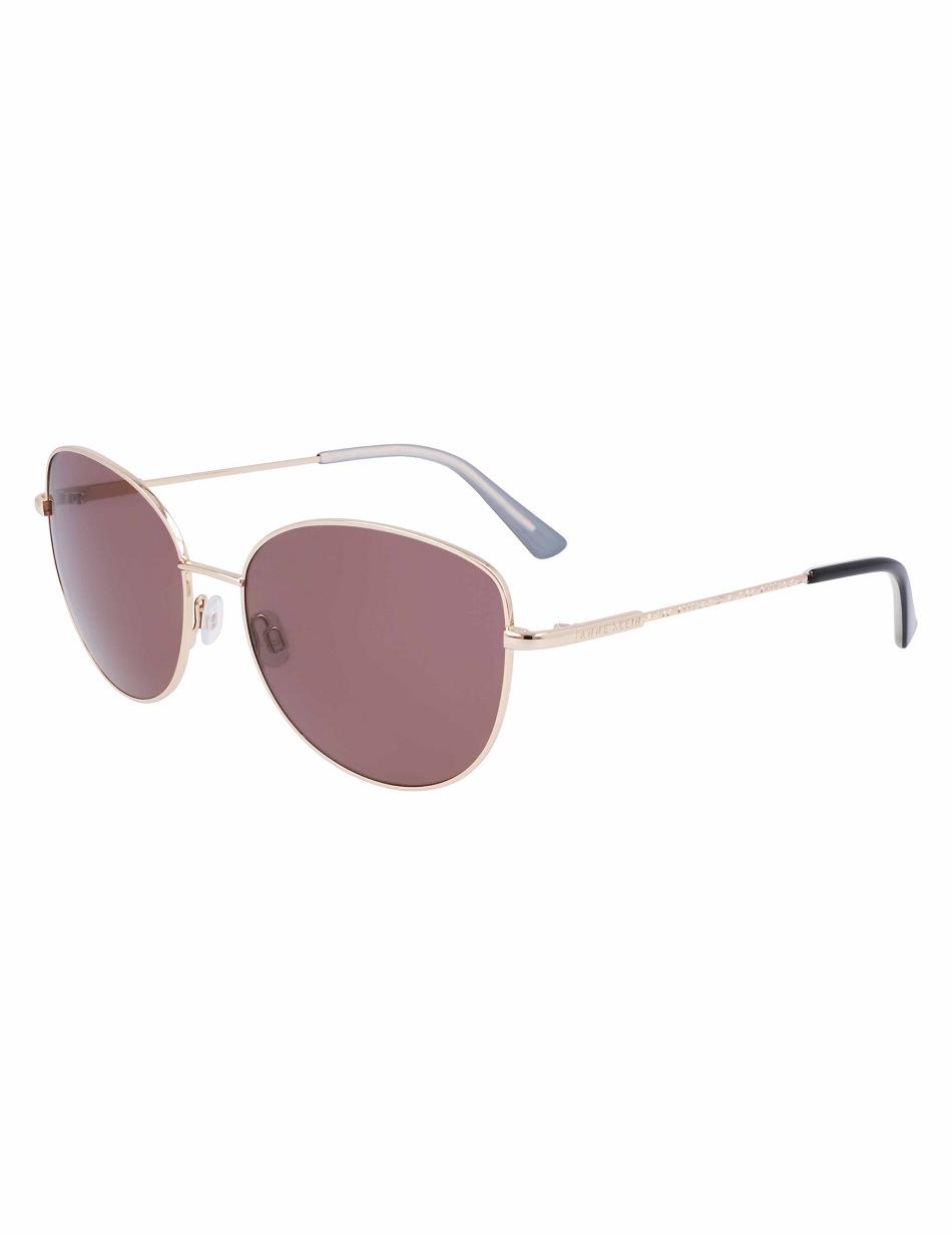 Gold Anne Klein Trendy Sunglasses Round | ENZVG93141