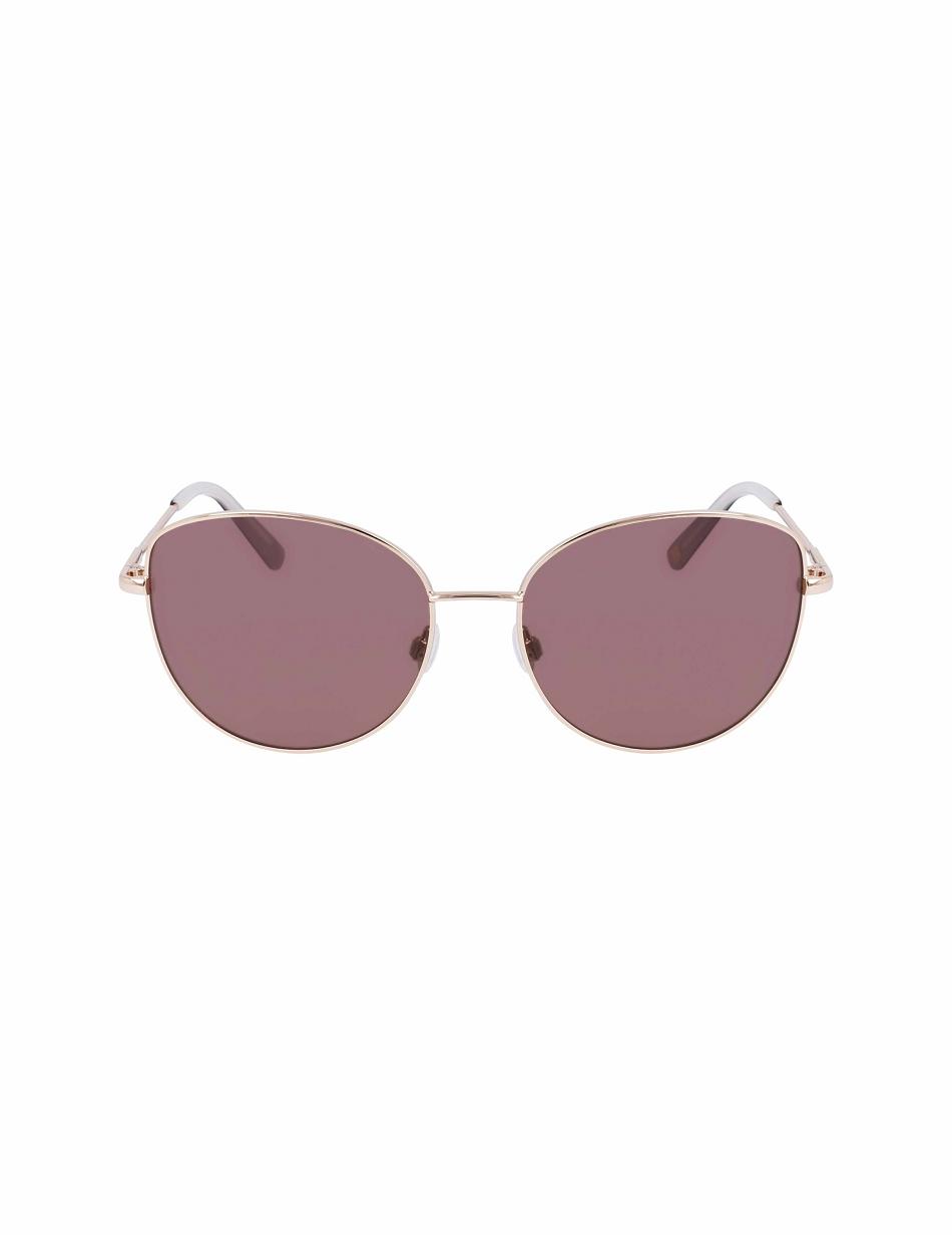 Gold Anne Klein Trendy Sunglasses Round | ENZVG93141