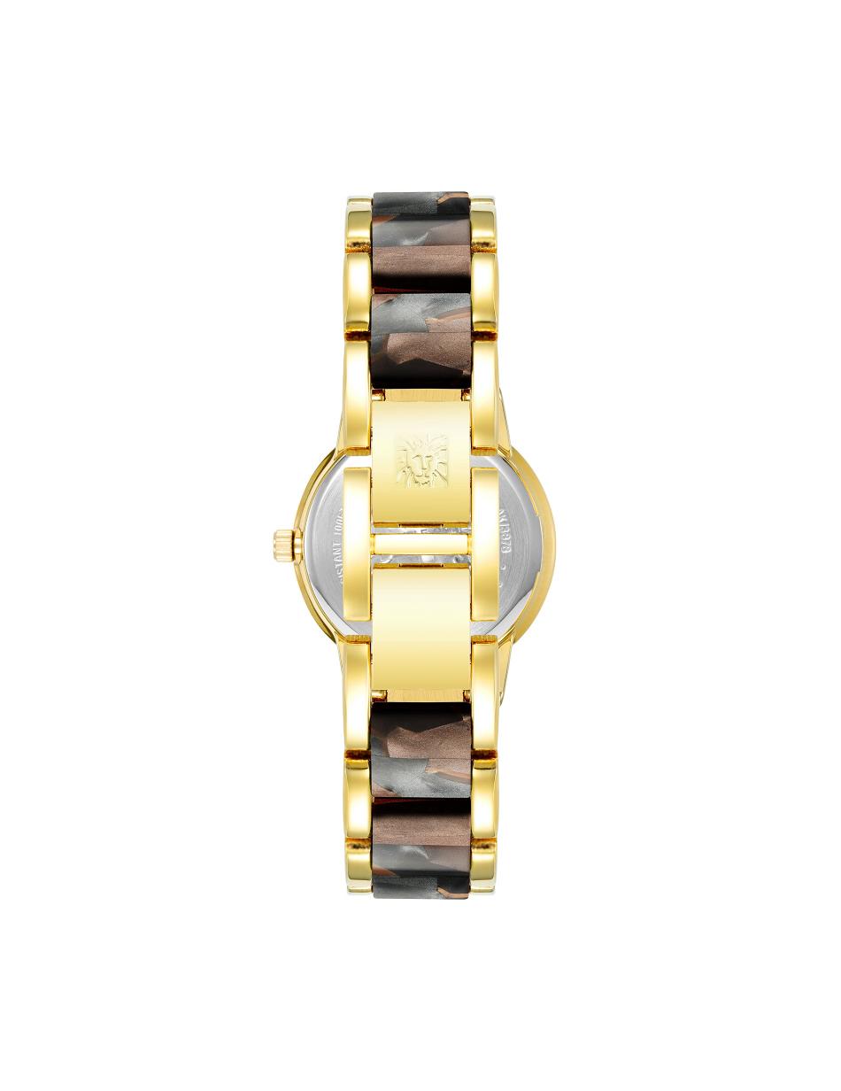 Gold / Brown / Grey Anne Klein Resin Link Bracelet Watch Metals | PNZQX12855