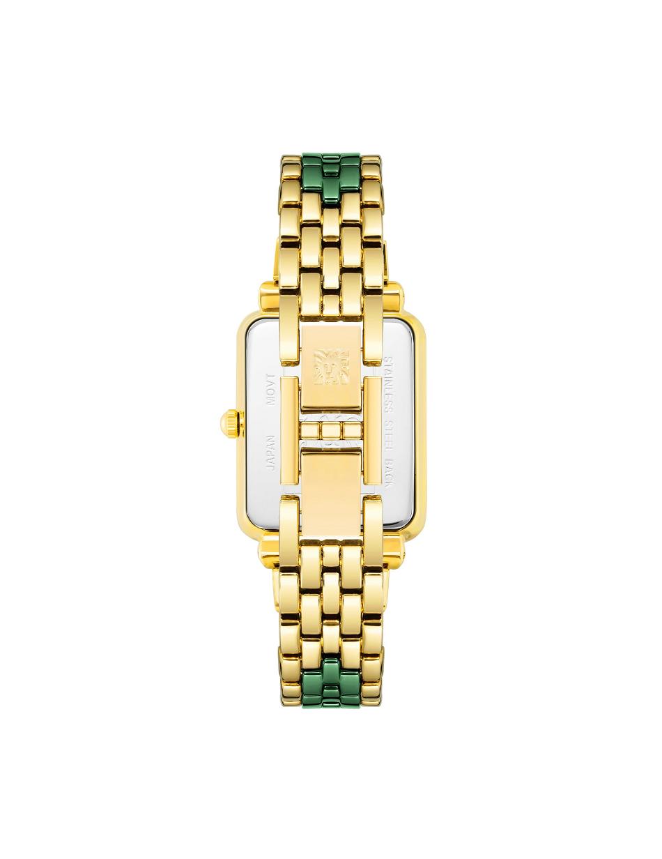 Gold / Green Anne Klein Ceramic Dial Watch Diamond | FNZHY26574