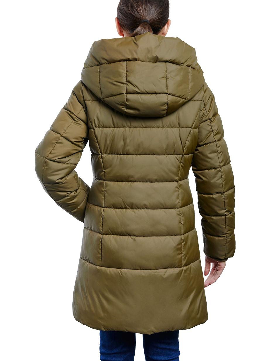 Green Anne Klein Consider It Snap Front Puffer Jacket Outerwear | SNZNY68326