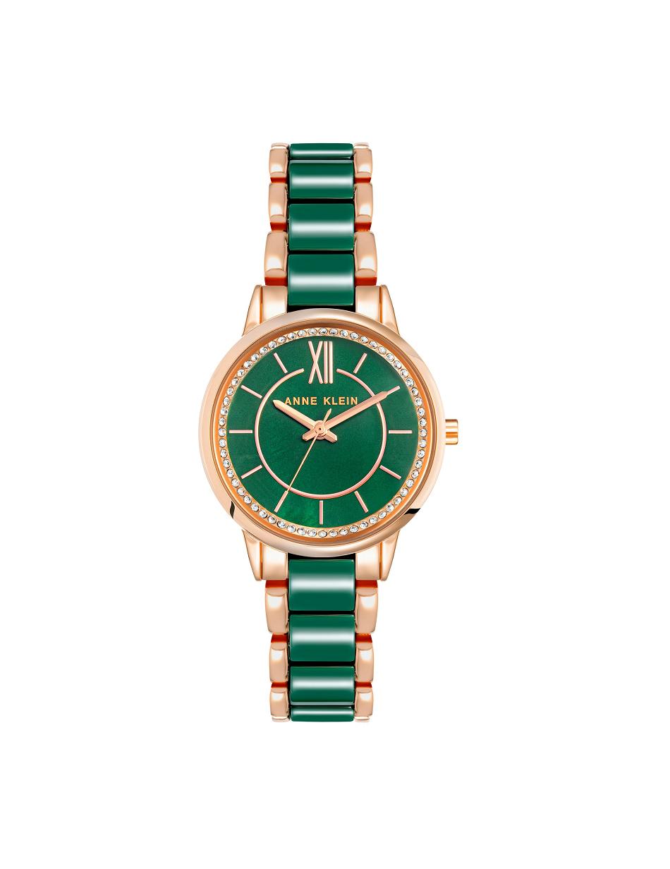 Green Anne Klein Premium Crystal Bracelet Watch Ceramics | ENZVG24010