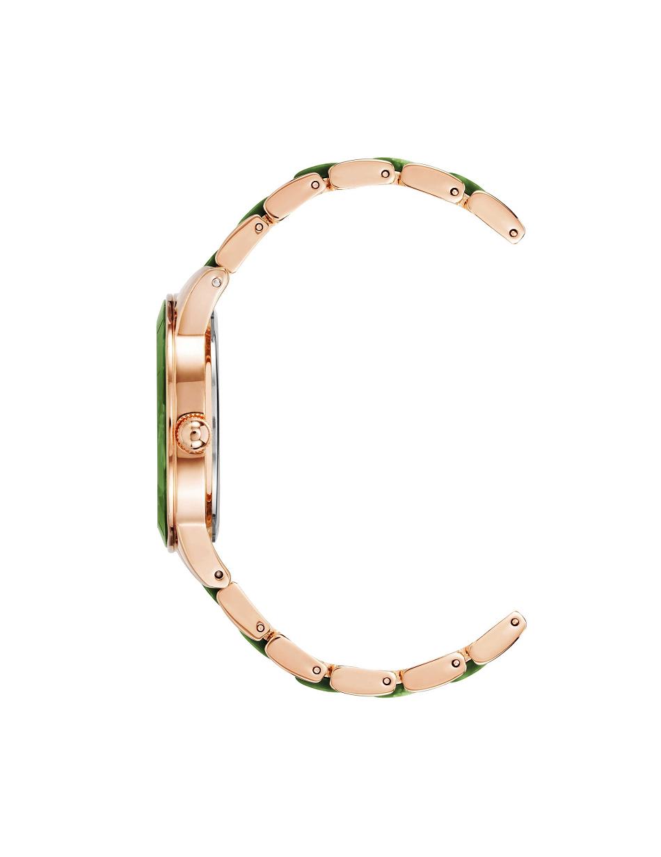 Green / Rose / Gold Anne Klein Considered Solar Powered Resin Watch Best Sellers | NZICD93551