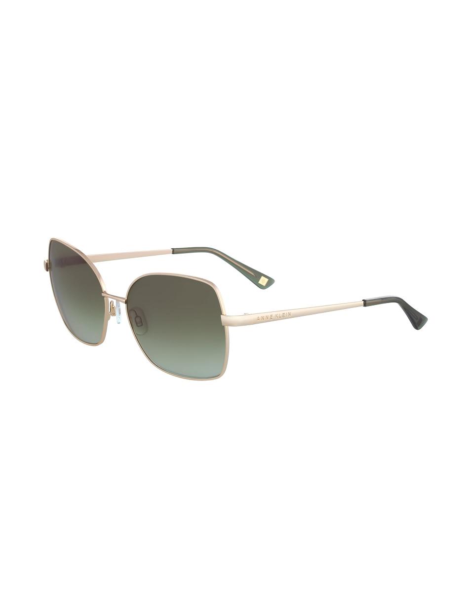 Green / gold Anne Klein Metal Butterfly Sunglasses Oversized | QNZUV63237