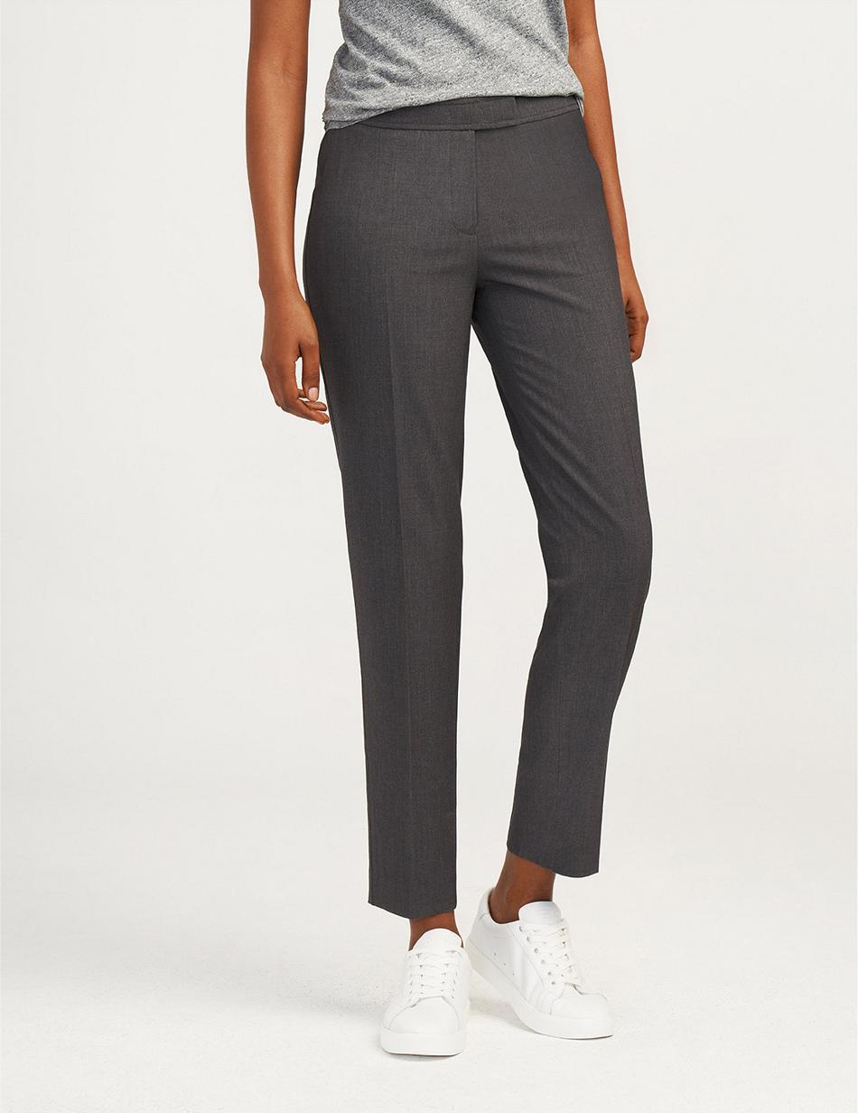 Grey Anne Klein Melange Slim Leg Pant Bottoms | NZDYB17718