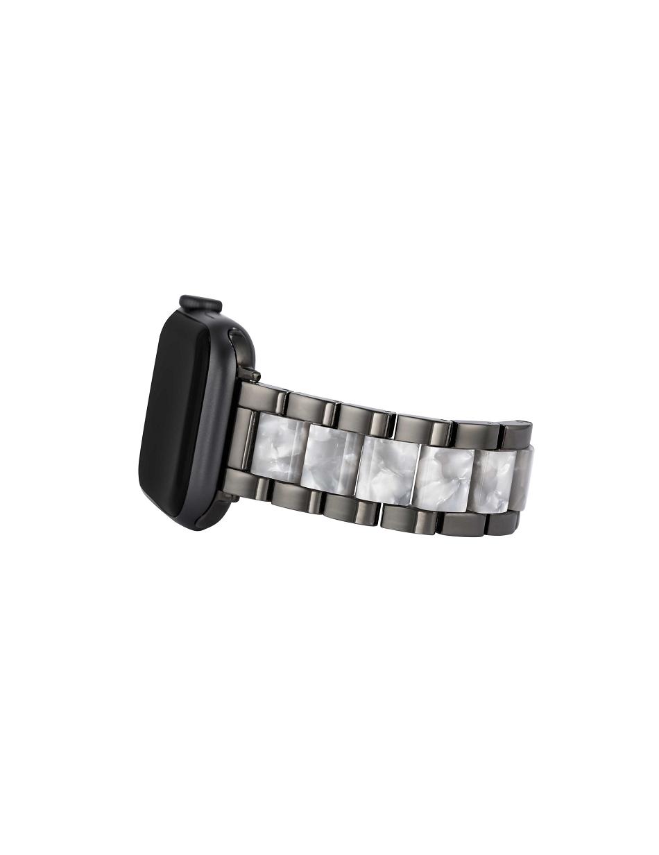 Grey / White Anne Klein Marbleized Resin Bracelet Band Apple Watch Accessories | NZZDE66295