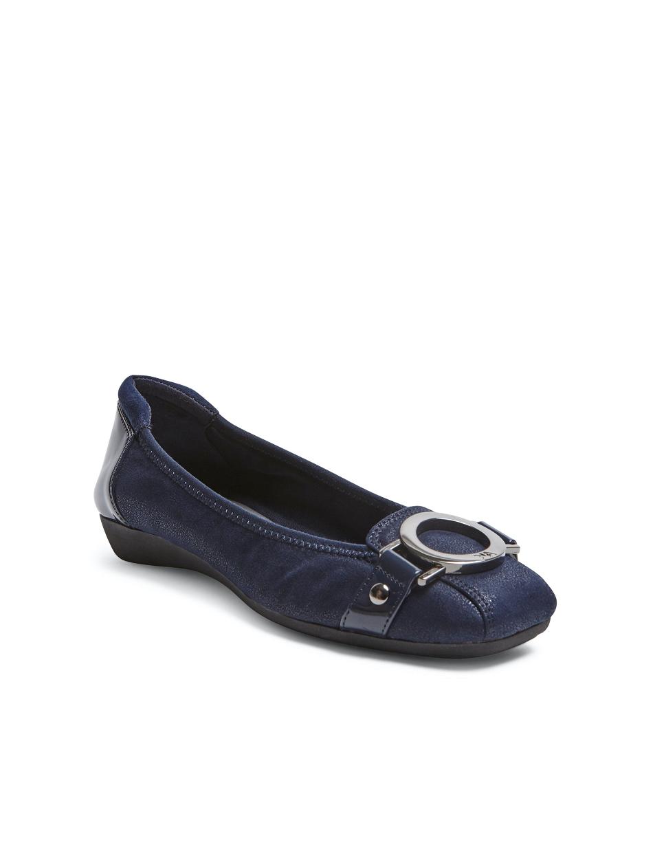 Navy Anne Klein Umekos Flats | XNZGW60691