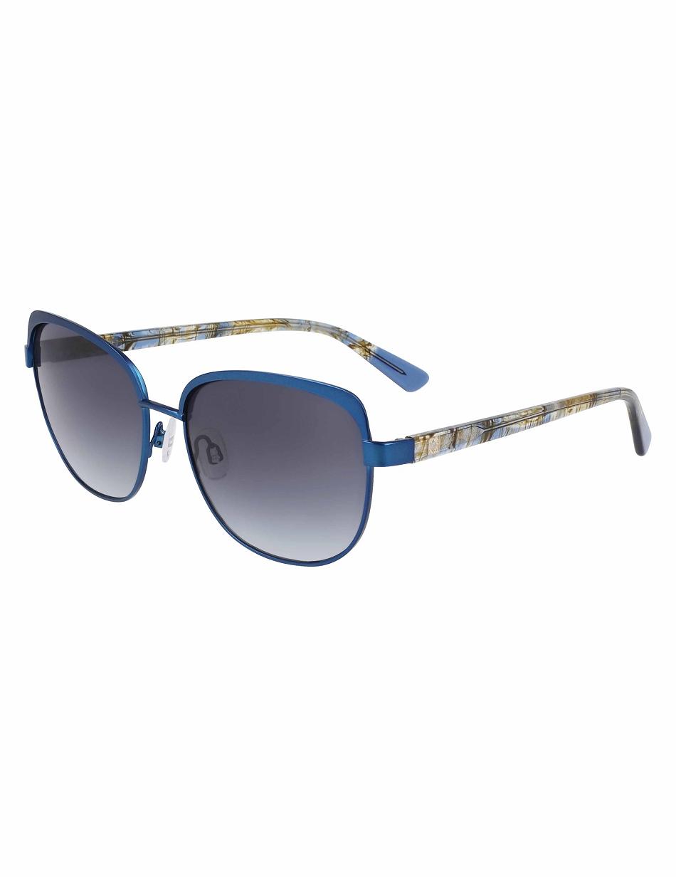 Navy Anne Klein Uplifting Square Sunglasses Average Size | DNZVO52485