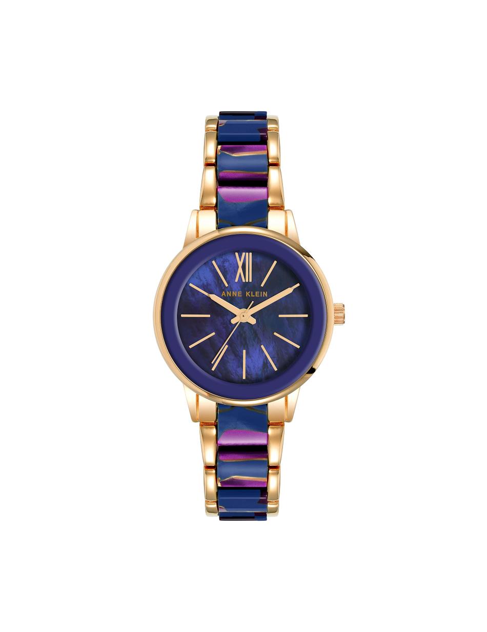 Navy / Purple Anne Klein Resin Link Bracelet Watch Metals | GNZUC42464