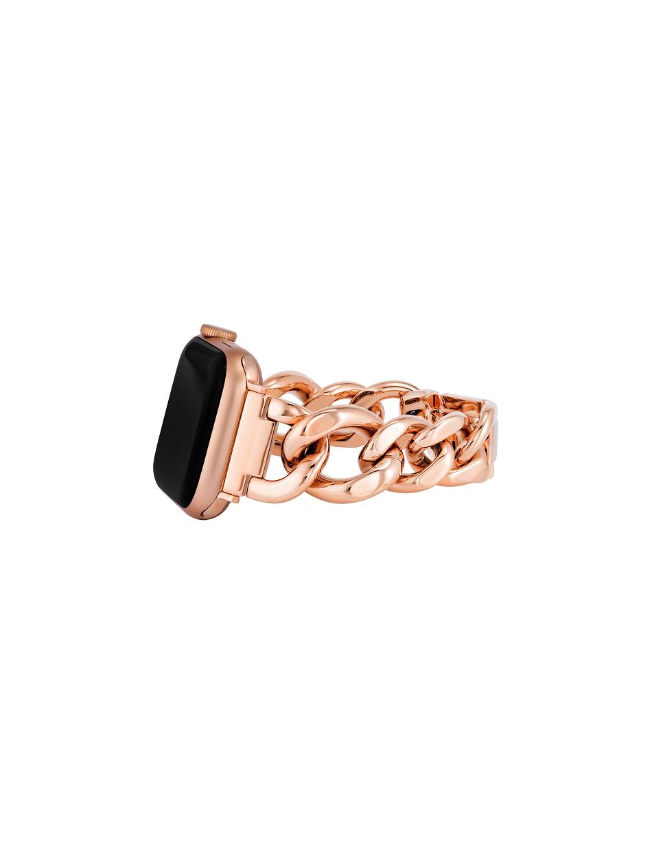 Navy / Rose / Gold Anne Klein Chain Bracelet and Leather Band Set Apple Watch Accessories | NZNZX51996