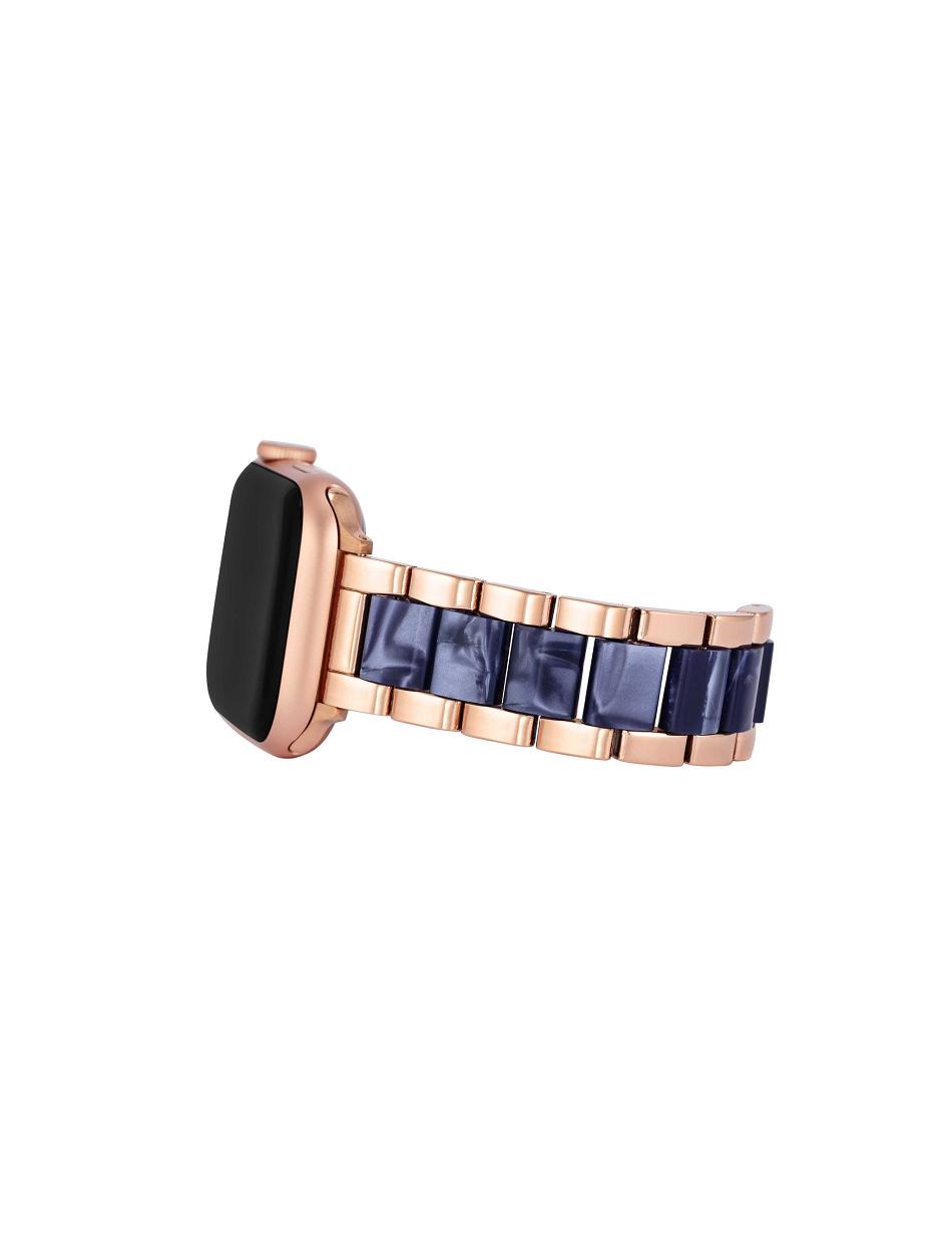 Navy / Rose / Gold Anne Klein Marbleized Resin Bracelet Band Apple Watch Accessories | MNZFT84782