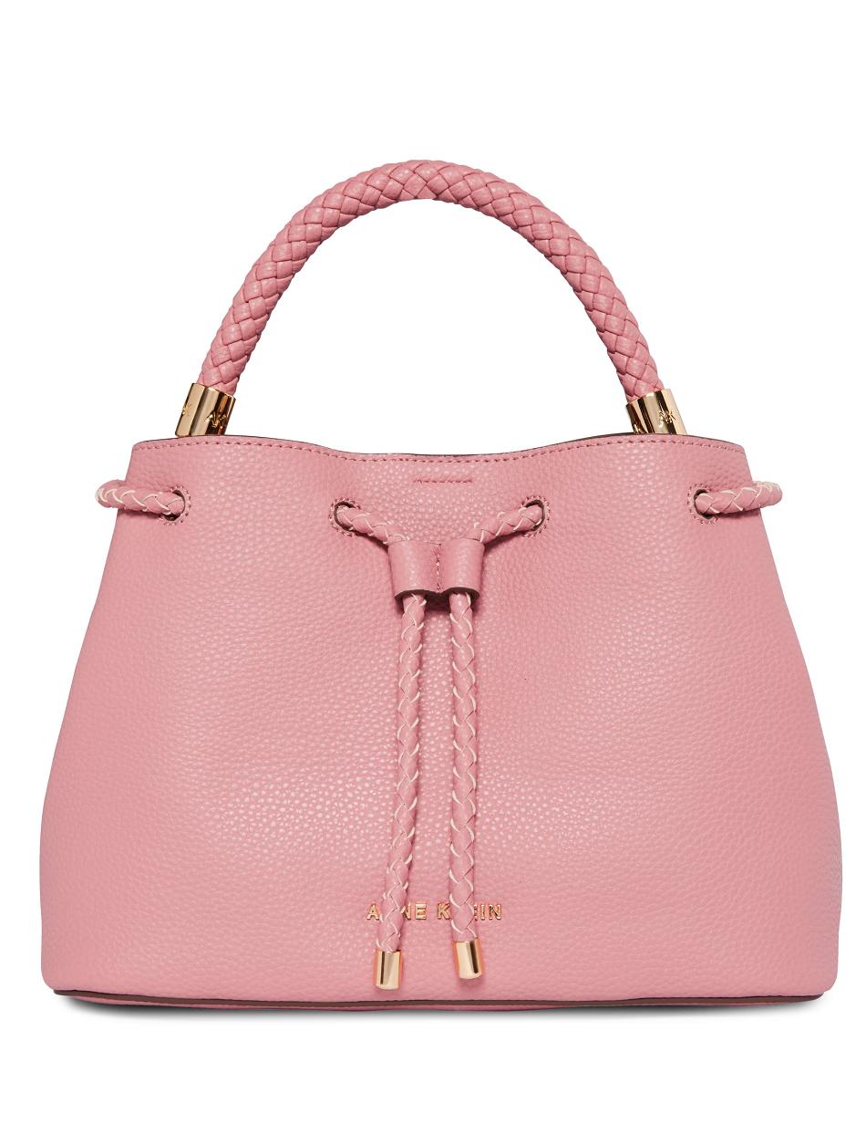 Pink Anne Klein Braided Handle Satchels | TNZWZ61370