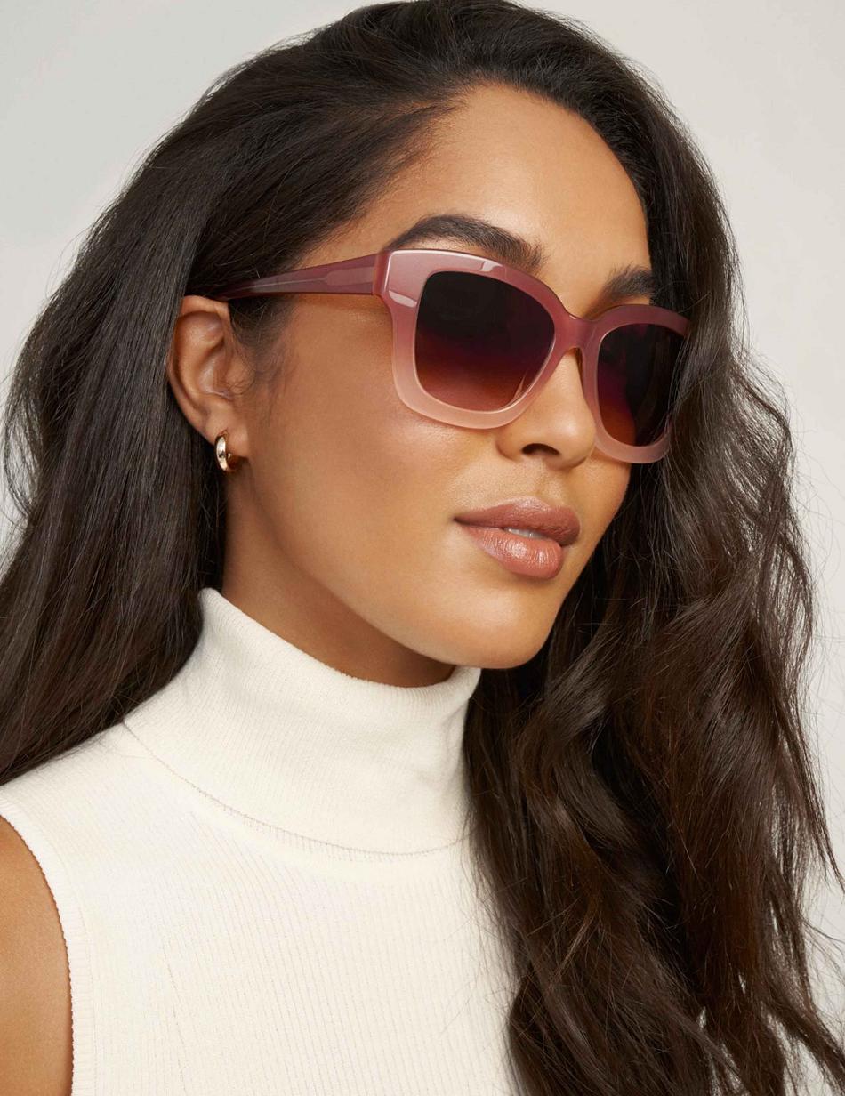 Pink Anne Klein Classic Frame Sunglasses Square | GNZUC63325