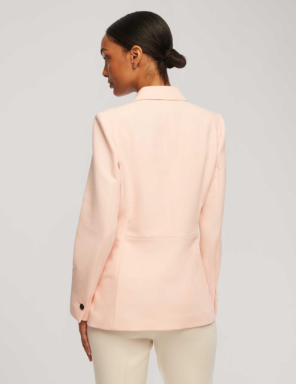 Pink Anne Klein Faux Double Breasted With Patch Pockets Blazers | SNZVO41613