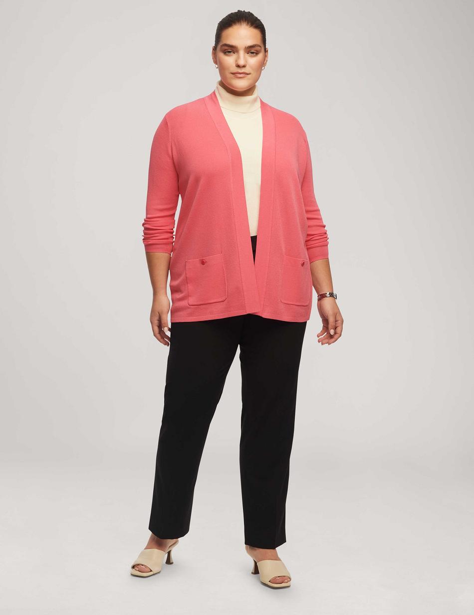 Pink Anne Klein Malibu Cardigan Plus Size | QNZUV24904