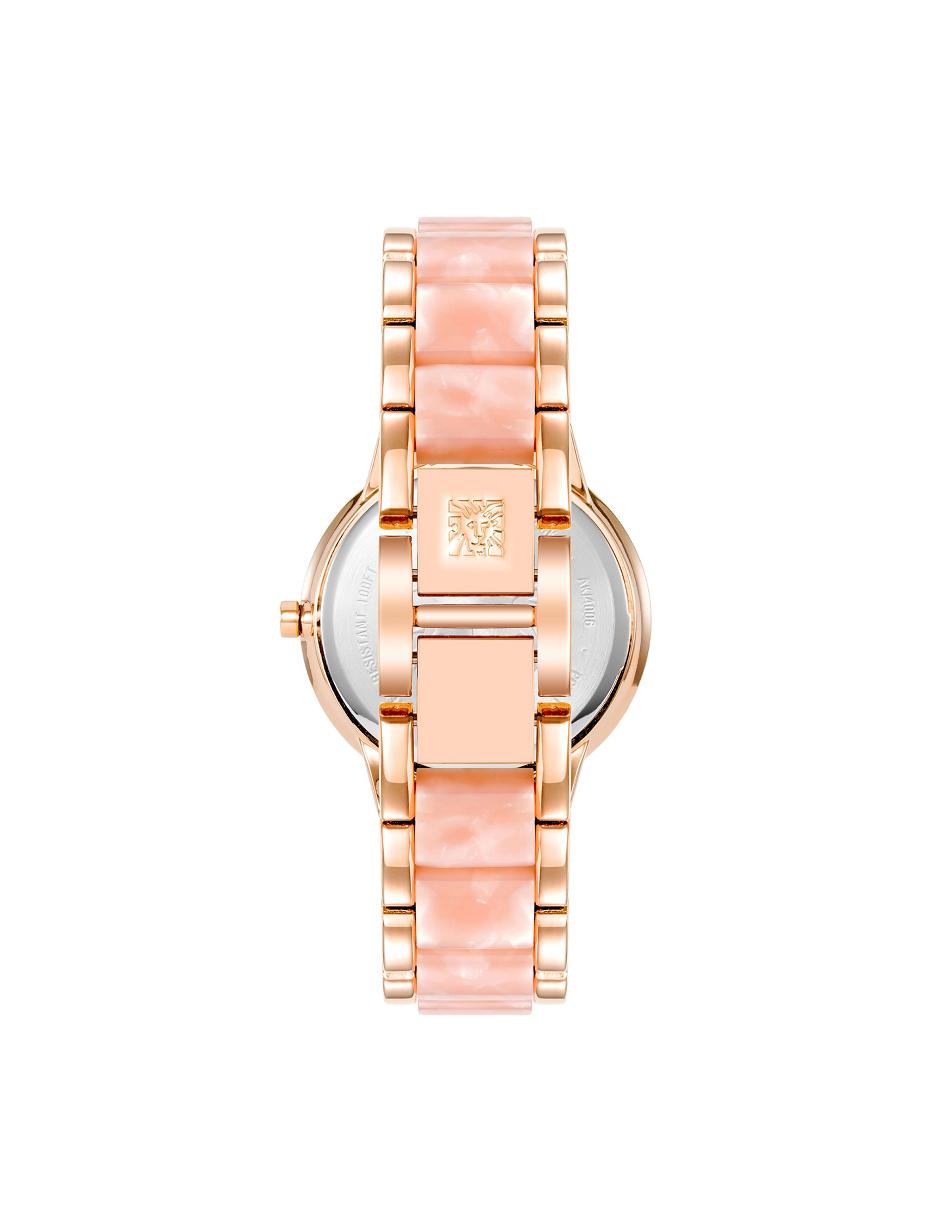 Pink Anne Klein Patterned Mother of Pearl Dial Watch Metals | NZDYB74076