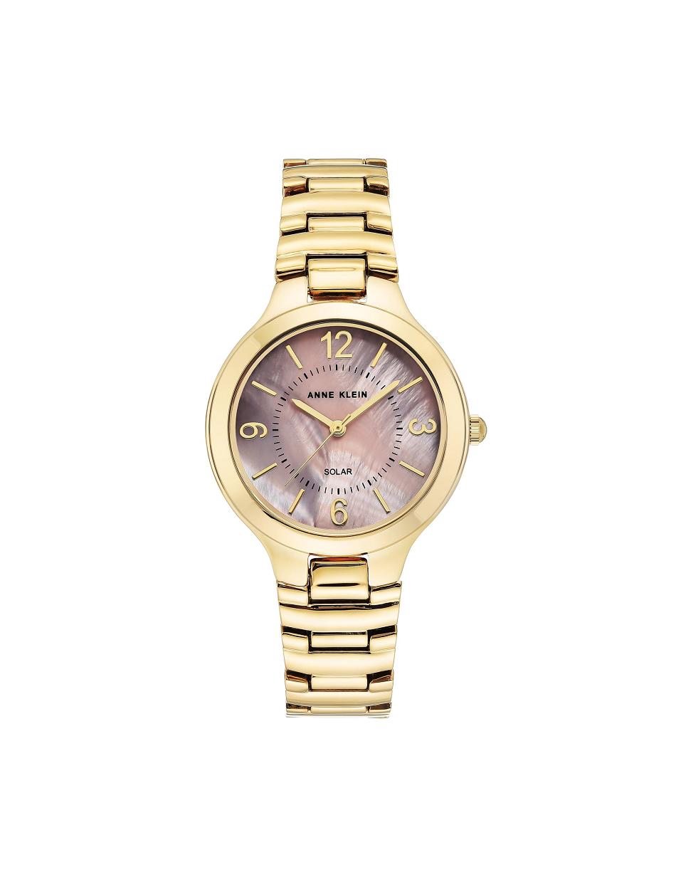 Pink / Gold Anne Klein Considered Solar Powered Watch Metals | ZNZMJ64562