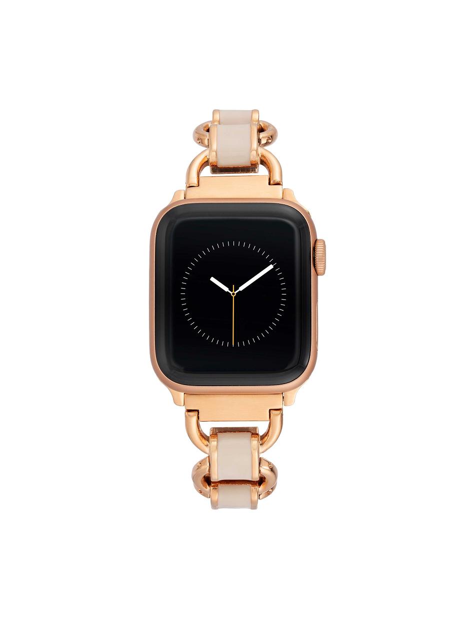 Pink / Rose / Gold Anne Klein Enamel Link Bracelet Band for Apple Watch® Metals | NZJBT10522