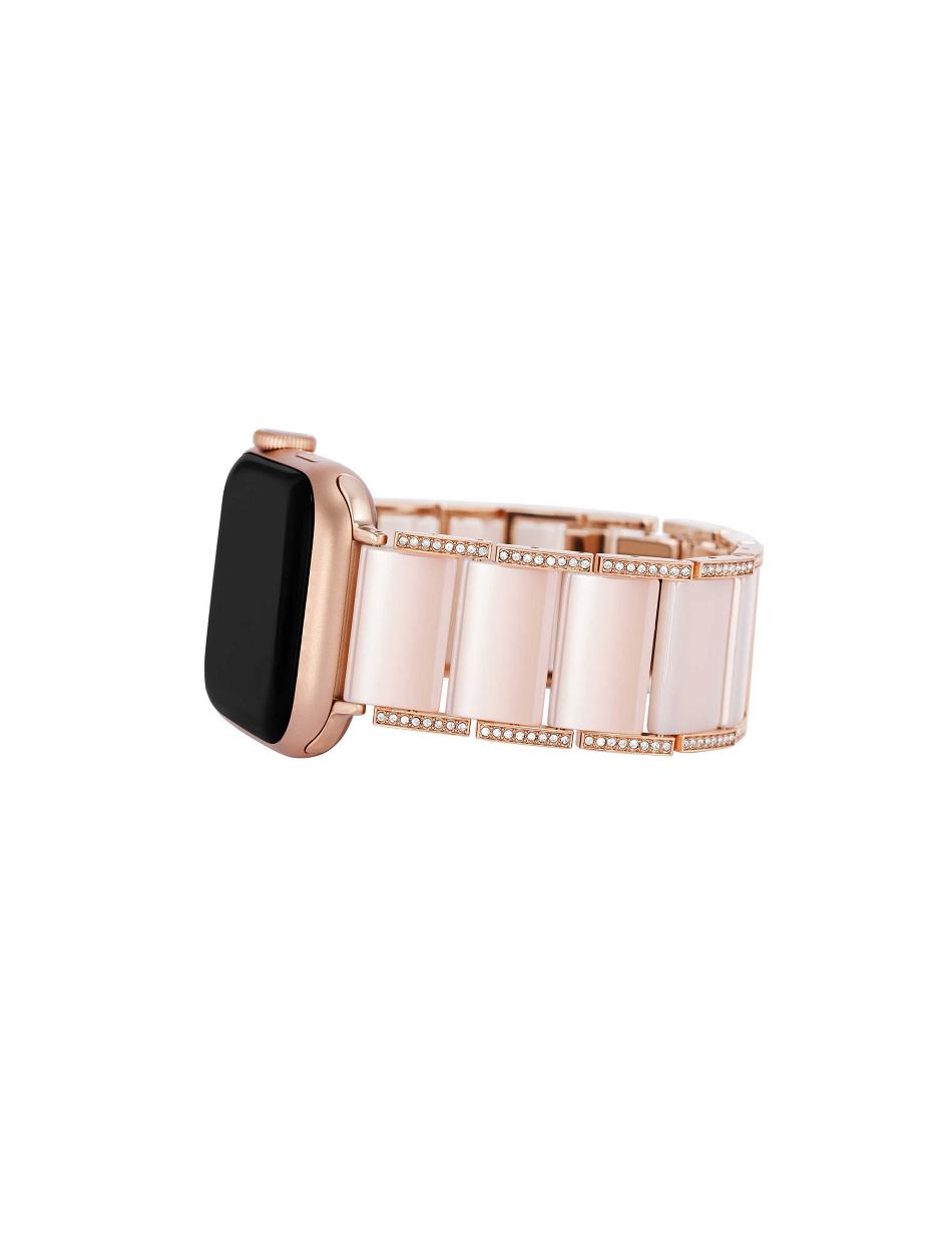 Pink / Rose / Gold Anne Klein Premium Crystals Ceramic Bracelet Band Apple Watch Accessories | LNZSX91315