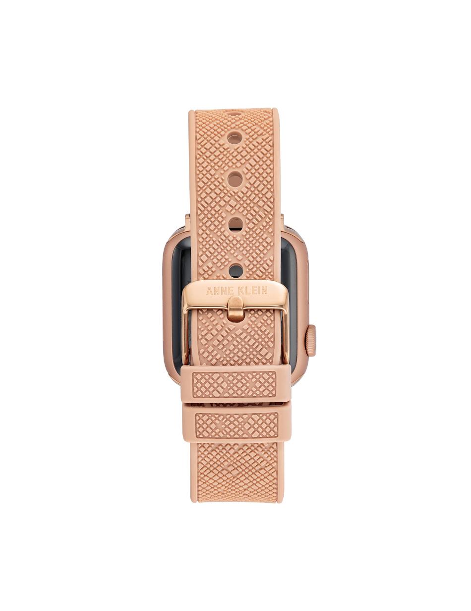 Pink / Rose / Gold Anne Klein Silicone Textured Band Apple Watch Accessories | NZDYB14060