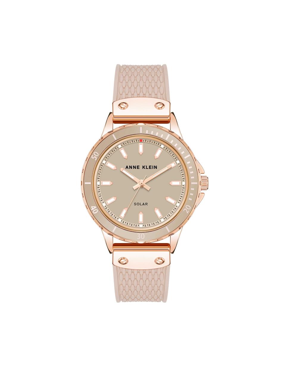 Pink / Rose / Gold Anne Klein Solar Rubber Strap Watch Considered | DNZVO23076