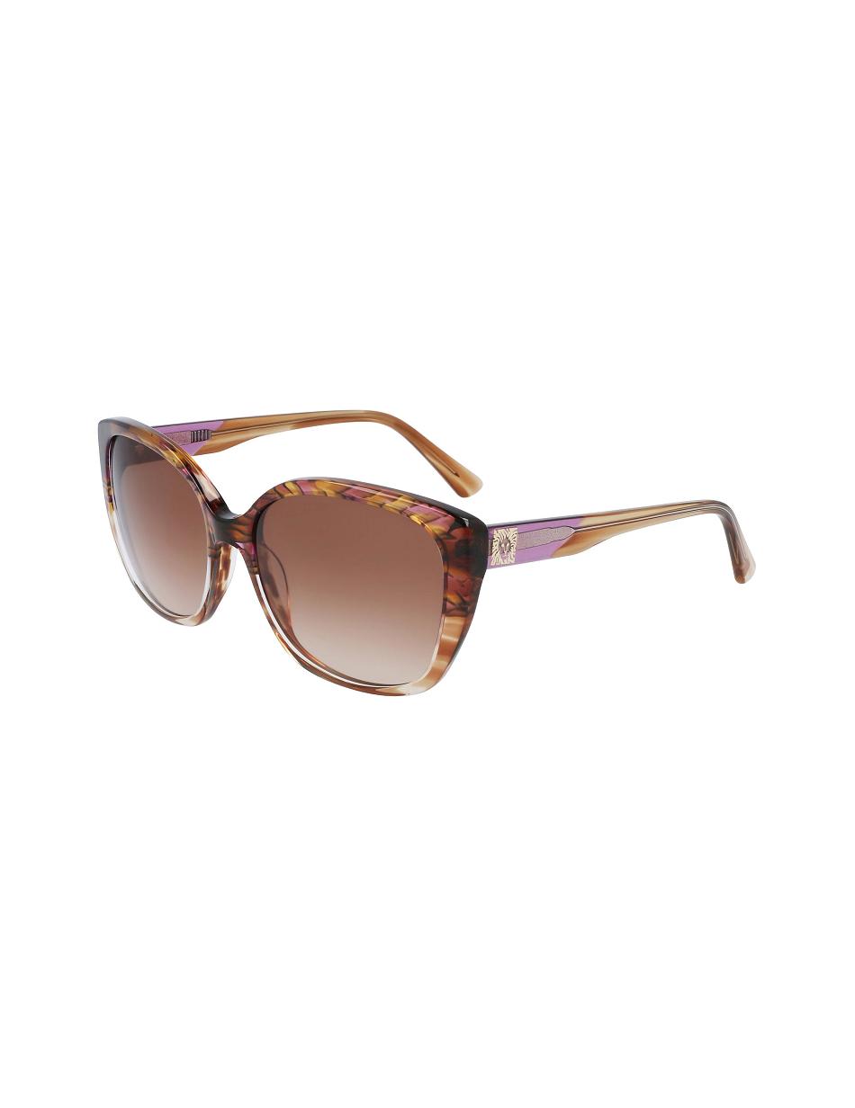 Purple Anne Klein Animal Horn Sunglasses Square | NZQAV27221