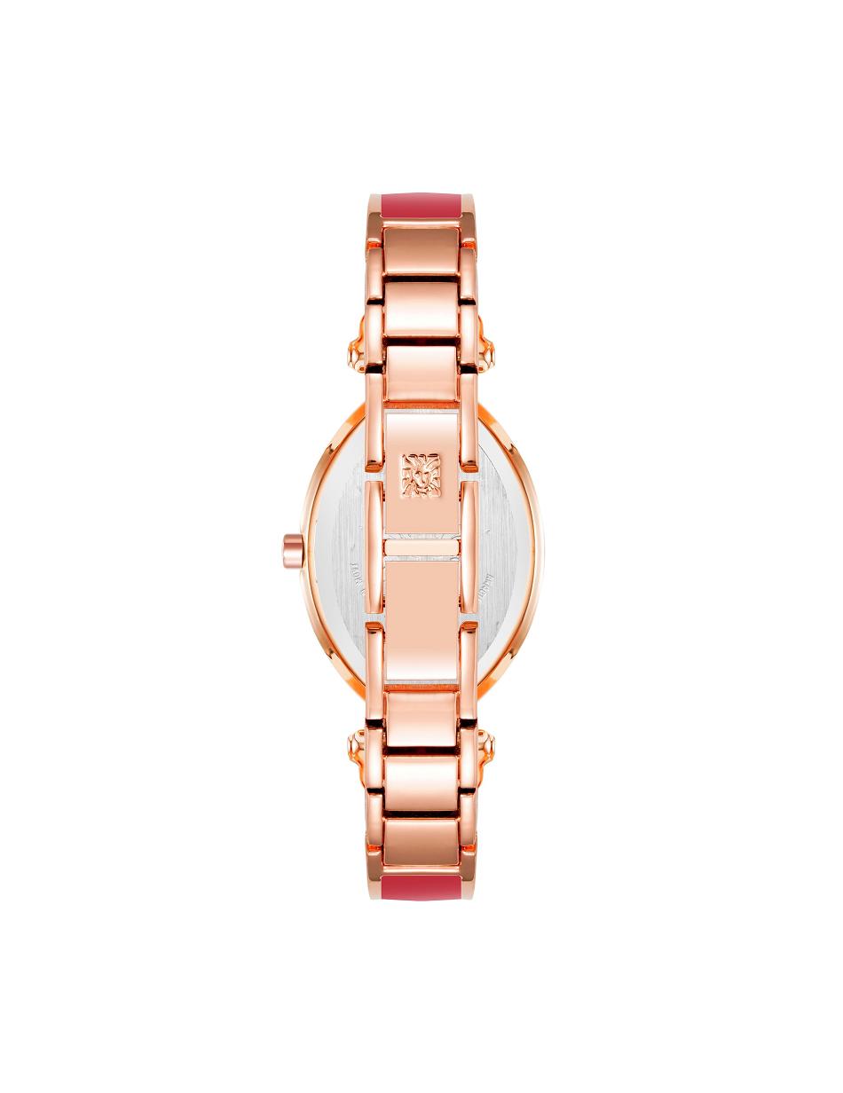 Red Anne Klein Accented Oval Bangle Watch Diamond | NZCIF29097