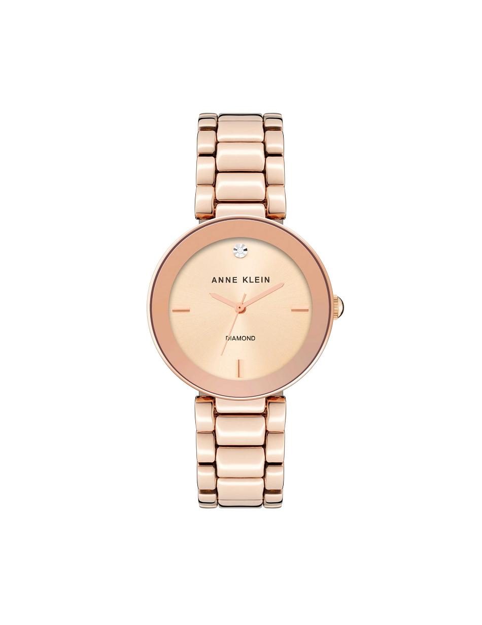 Rose / Gold Anne Klein Diamond Dial Bracelet Watch Metals | GNZEC82638