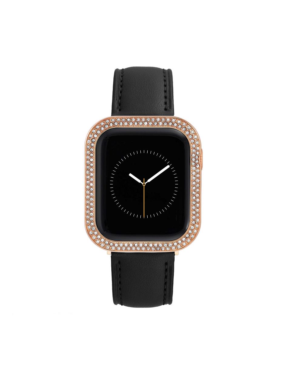 Rose / Gold Anne Klein Premium Crystals Protective Case Cover Apple Watch Accessories | BNZSO26776