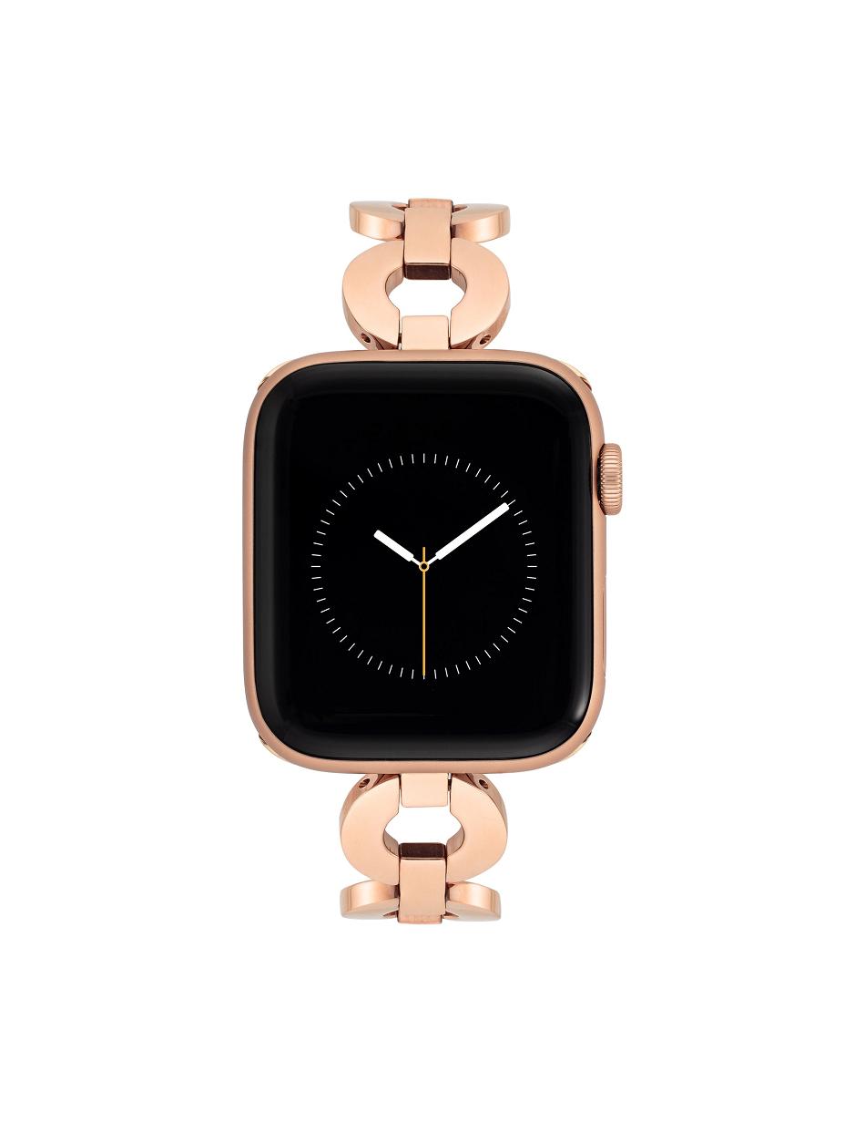 Rose / Gold Anne Klein Round Link Bracelet Band Apple Watch Accessories | NZXBR21156