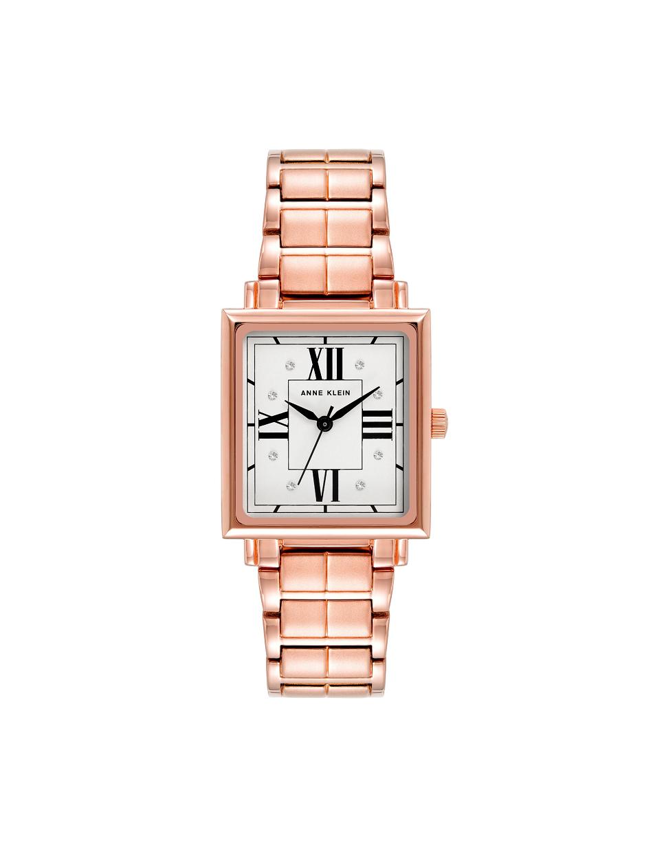 Rose / Gold Anne Klein Square Crystal Accented Dial Watch Metals | YNZVQ87423