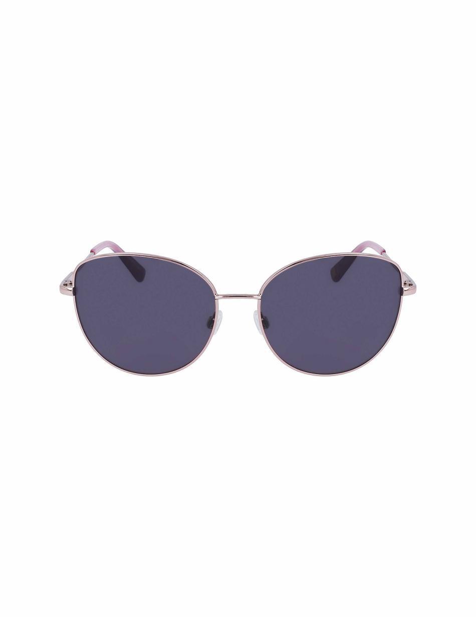 Rose / Gold Anne Klein Trendy Round Sunglasses Best Sellers | ZNZMJ73098