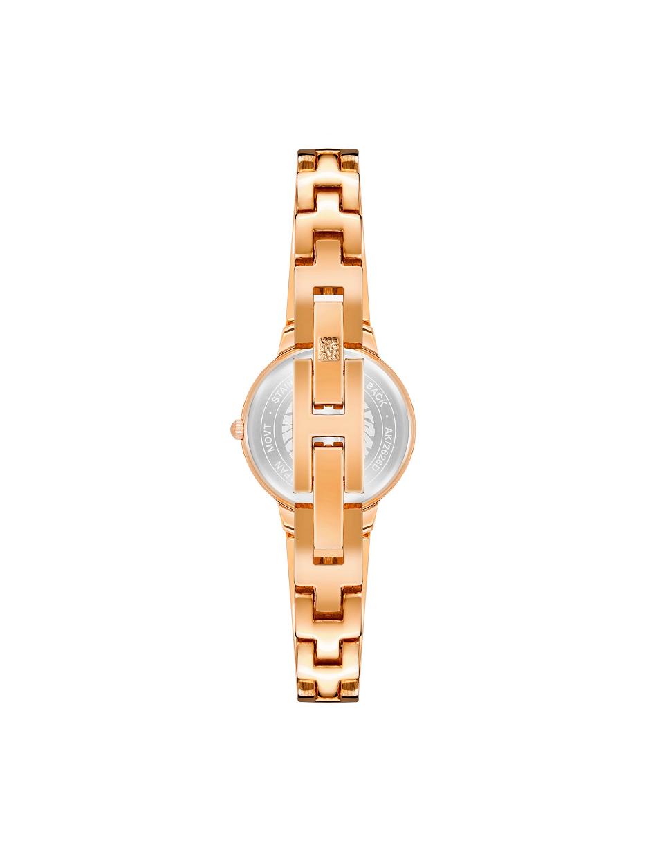 Rose / Gold / Green Anne Klein Accented Open Bangle Watch Diamond | TNZPQ84971