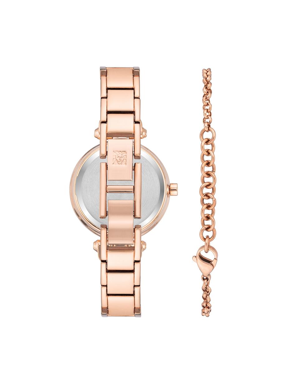 Rose / Gold / White Anne Klein Watch and Bracelet with Premium Multicolored Crystals Sets | FNZUI19904