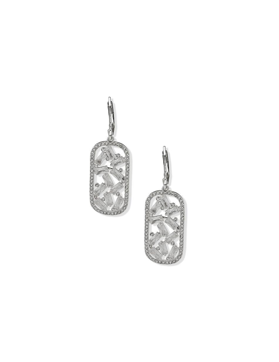 Silver Anne Klein Confetti Drop Pierced Earrings | PNZQX73024