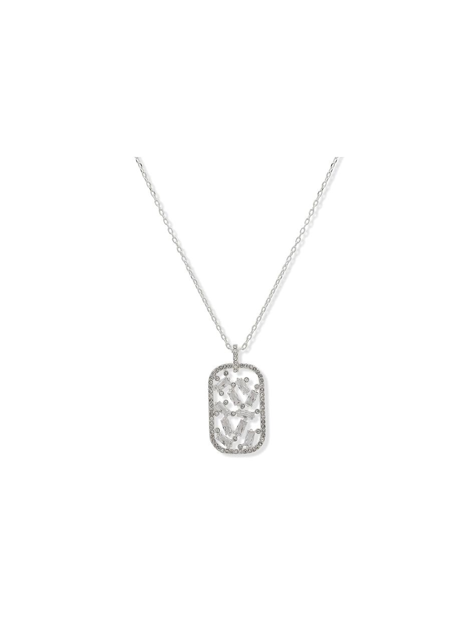 Silver Anne Klein Confetti Pendant Necklace | NZXMI64610