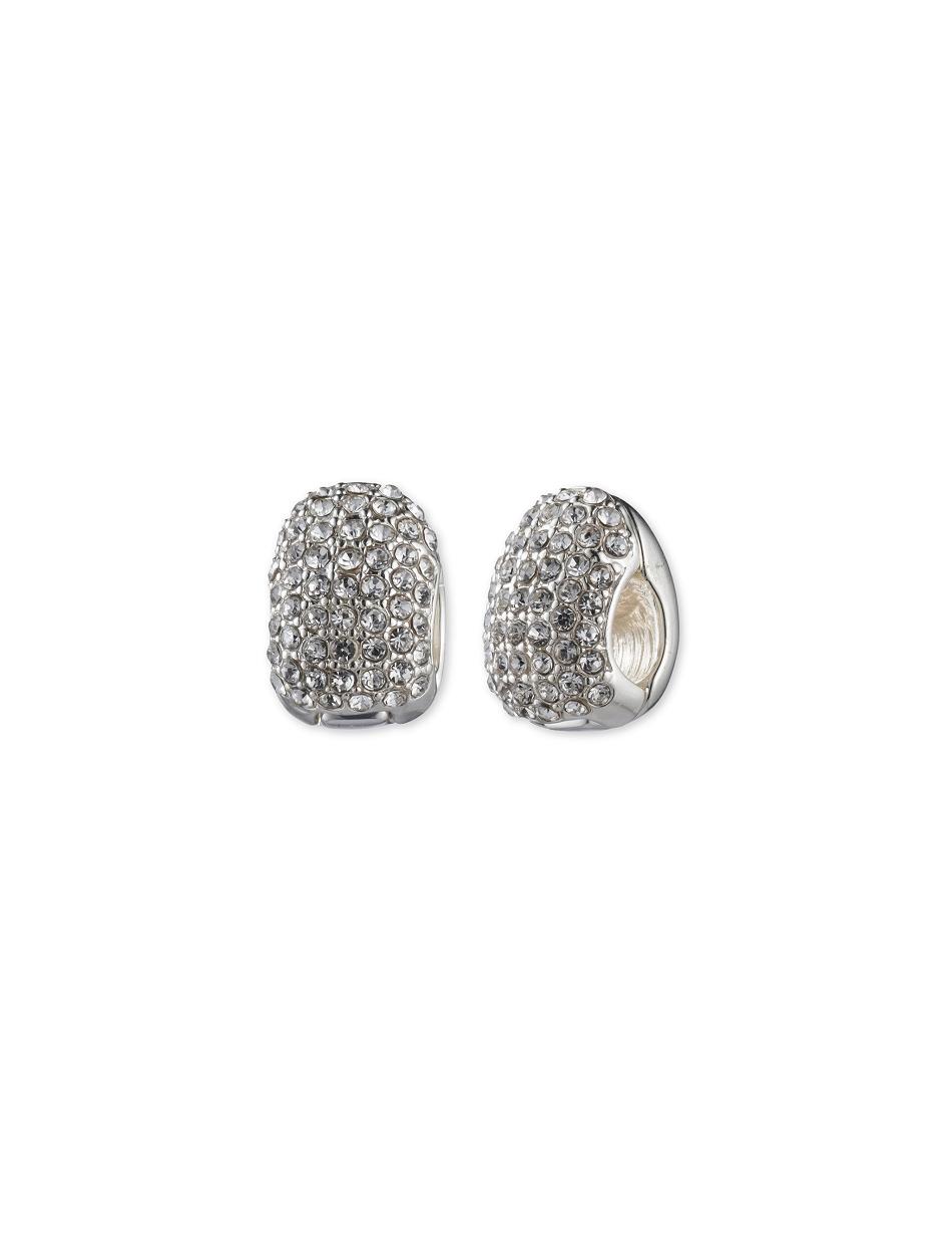 Silver Anne Klein Crystal Halo Silver-Tone Clip Earrings | ANZDF54344